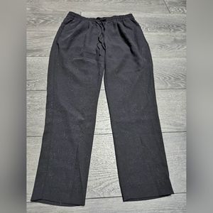 H&M elastic waist black sheer material pants